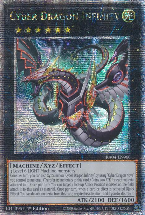 Cyber Dragon Infinity (Alternate Art) [RA04-EN068] Quarter Century Secret Rare | Gear Gaming Bentonville