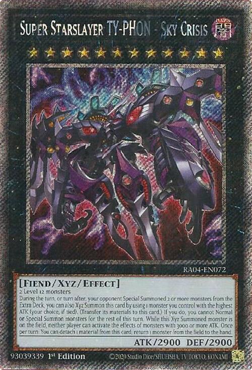 Super Starslayer TY-PHON - Sky Crisis [RA04-EN072] Platinum Secret Rare | Gear Gaming Bentonville