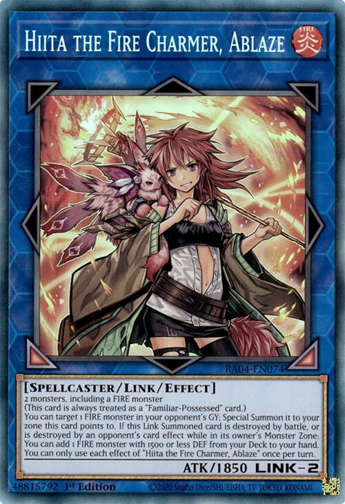 Hiita the Fire Charmer, Ablaze [RA04-EN074] Prismatic Collector's Rare | Gear Gaming Bentonville