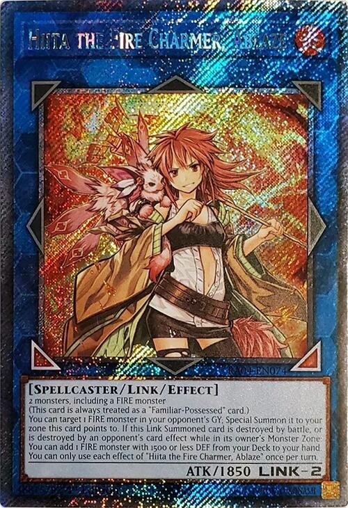 Hiita the Fire Charmer, Ablaze [RA04-EN074] Platinum Secret Rare | Gear Gaming Bentonville
