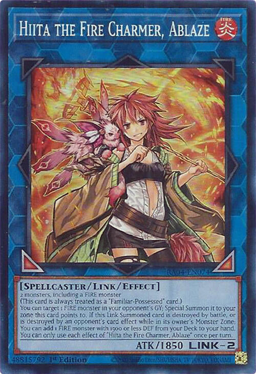 Hiita the Fire Charmer, Ablaze [RA04-EN074] Super Rare | Gear Gaming Bentonville