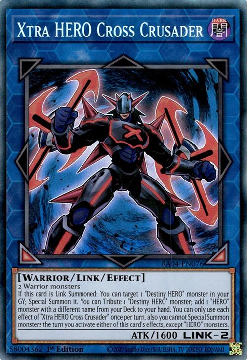 Xtra HERO Cross Crusader [RA04-EN076] Prismatic Collector's Rare | Gear Gaming Bentonville