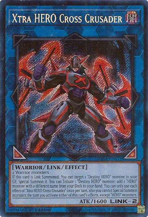 Xtra HERO Cross Crusader [RA04-EN076] Secret Rare | Gear Gaming Bentonville