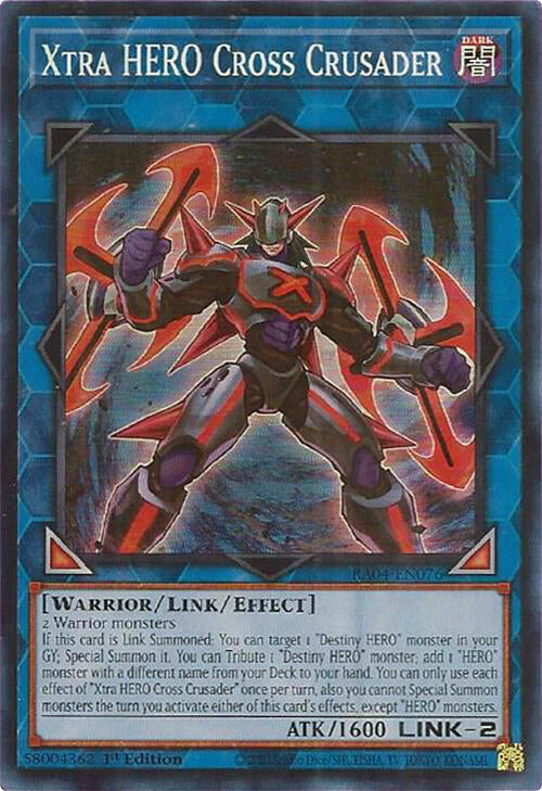 Xtra HERO Cross Crusader [RA04-EN076] Super Rare | Gear Gaming Bentonville