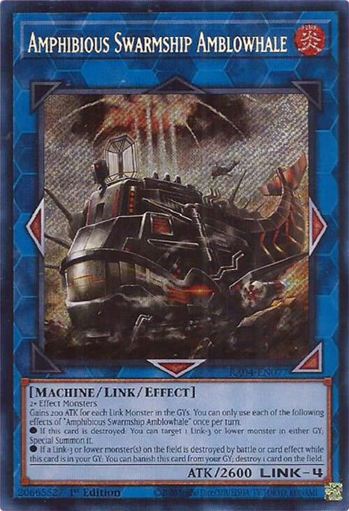 Amphibious Swarmship Amblowhale [RA04-EN077] Secret Rare | Gear Gaming Bentonville