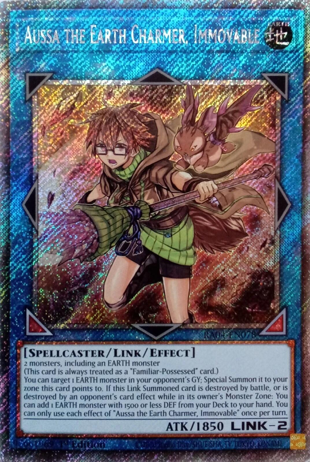 Aussa the Earth Charmer, Immovable [RA04-EN078] Platinum Secret Rare | Gear Gaming Bentonville