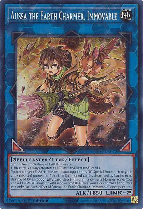Aussa the Earth Charmer, Immovable [RA04-EN078] Super Rare | Gear Gaming Bentonville