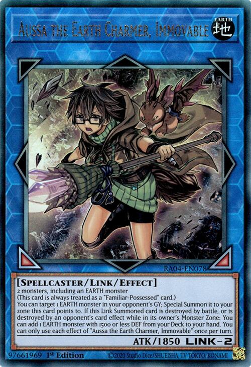 Aussa the Earth Charmer, Immovable [RA04-EN078] Prismatic Ultimate Rare | Gear Gaming Bentonville