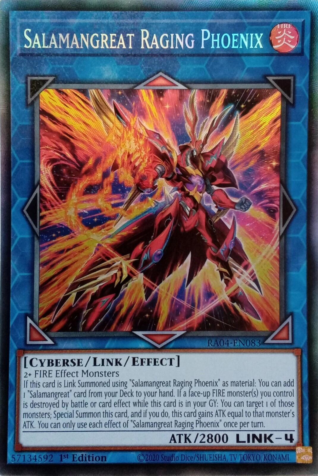 Salamangreat Raging Phoenix [RA04-EN083] Prismatic Collector's Rare | Gear Gaming Bentonville