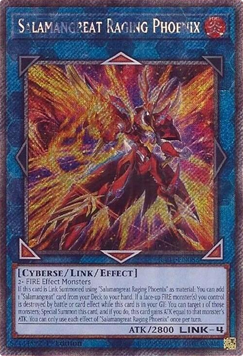 Salamangreat Raging Phoenix [RA04-EN083] Platinum Secret Rare | Gear Gaming Bentonville