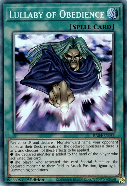 Lullaby of Obedience [RA04-EN085] Prismatic Collector's Rare | Gear Gaming Bentonville