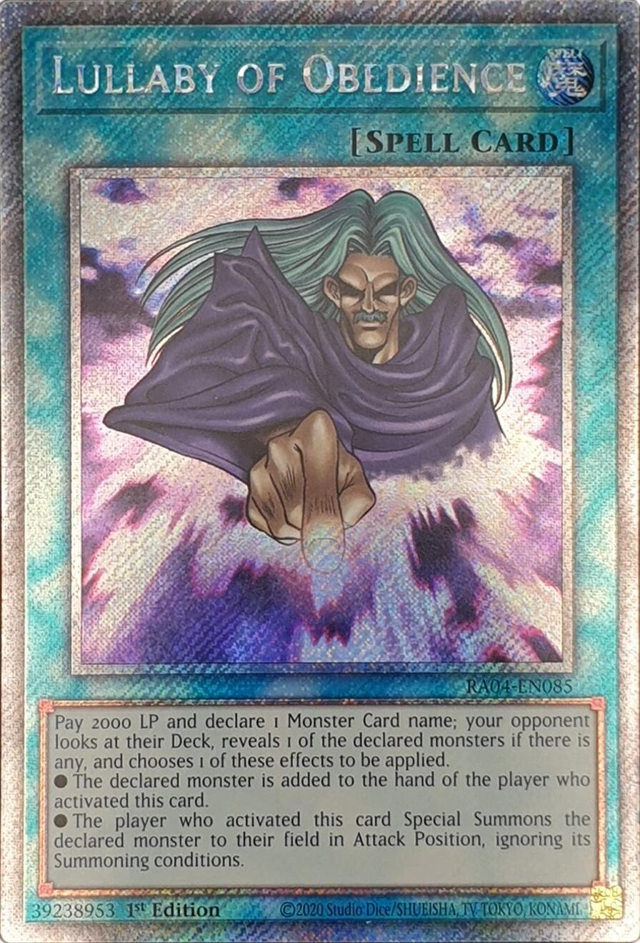 Lullaby of Obedience [RA04-EN085] Platinum Secret Rare | Gear Gaming Bentonville
