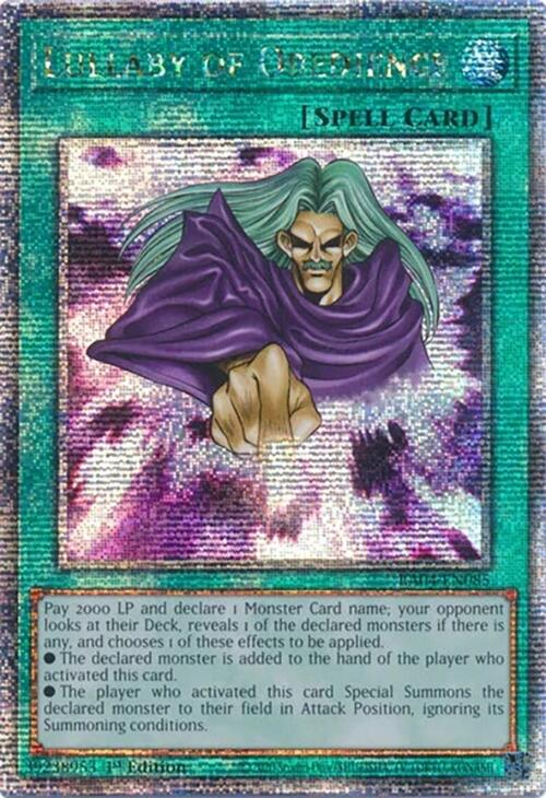 Lullaby of Obedience [RA04-EN085] Quarter Century Secret Rare | Gear Gaming Bentonville