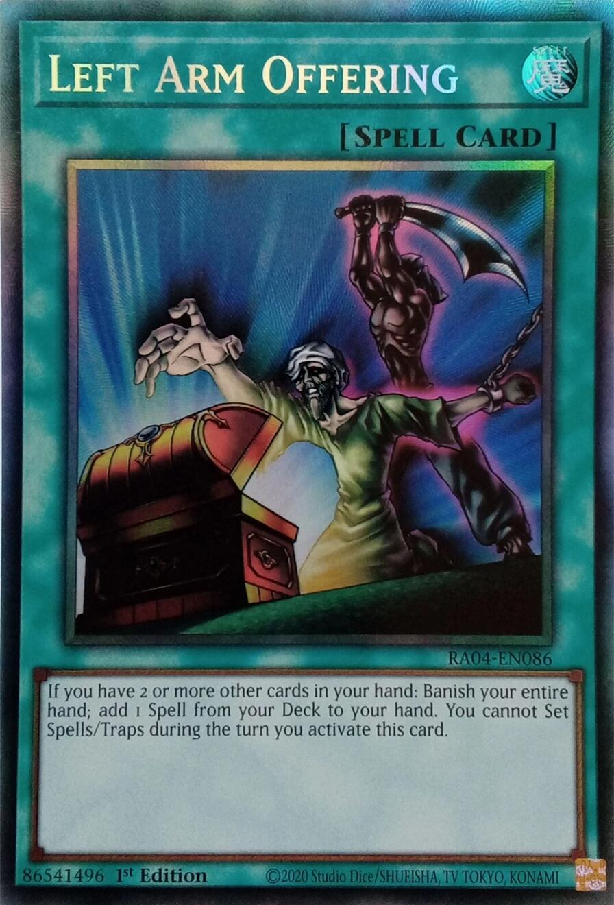 Left Arm Offering [RA04-EN086] Prismatic Collector's Rare | Gear Gaming Bentonville