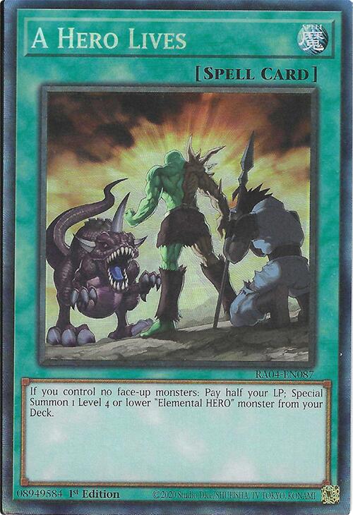 A Hero Lives [RA04-EN087] Prismatic Collector's Rare | Gear Gaming Bentonville