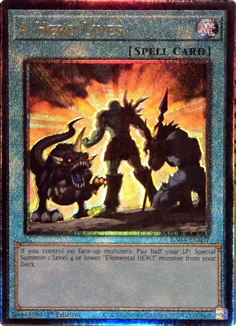 A Hero Lives [RA04-EN087] Prismatic Ultimate Rare | Gear Gaming Bentonville