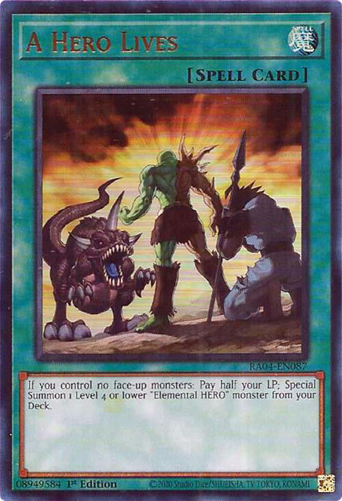 A Hero Lives [RA04-EN087] Ultra Rare | Gear Gaming Bentonville