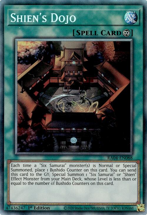 Shien's Dojo [RA04-EN088] Prismatic Collector's Rare | Gear Gaming Bentonville