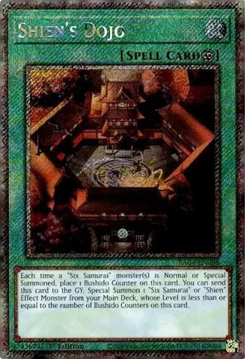 Shien's Dojo [RA04-EN088] Platinum Secret Rare | Gear Gaming Bentonville