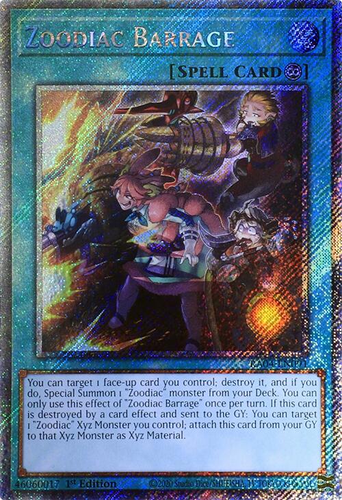 Zoodiac Barrage [RA04-EN091] Platinum Secret Rare | Gear Gaming Bentonville