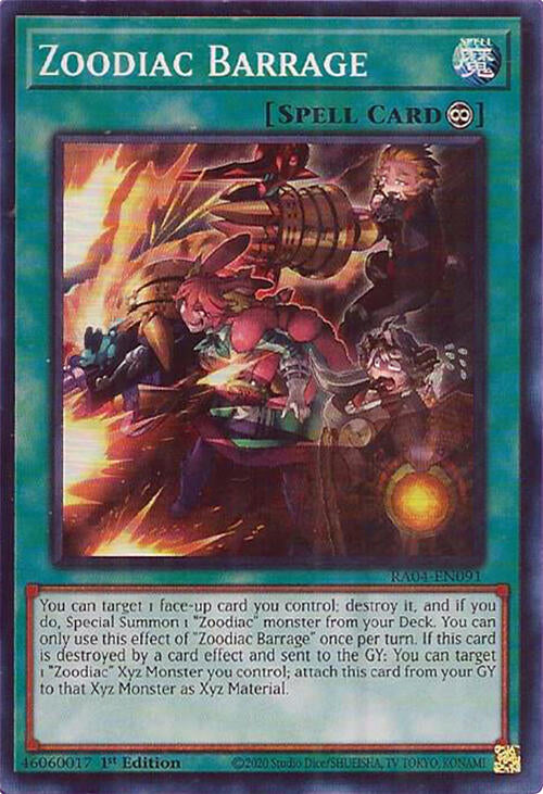 Zoodiac Barrage [RA04-EN091] Super Rare | Gear Gaming Bentonville