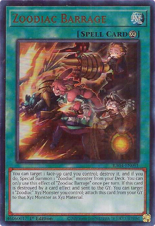Zoodiac Barrage [RA04-EN091] Ultra Rare | Gear Gaming Bentonville