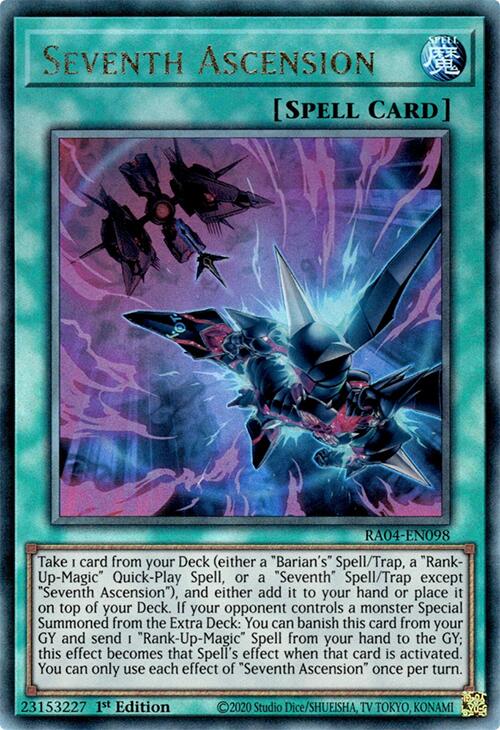Seventh Ascension [RA04-EN098] Prismatic Ultimate Rare | Gear Gaming Bentonville