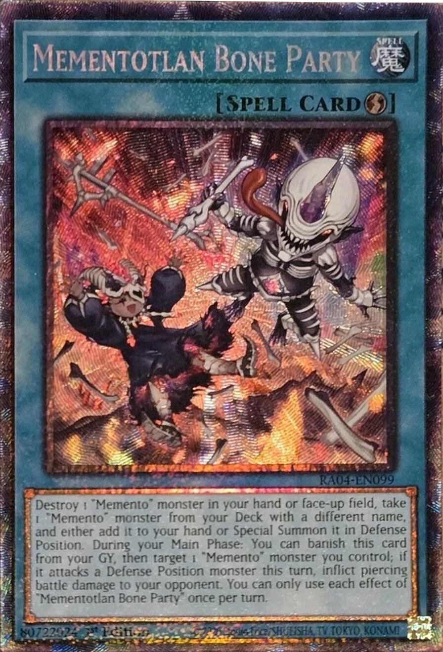Mementotlan Bone Party [RA04-EN099] Prismatic Collector's Rare | Gear Gaming Bentonville