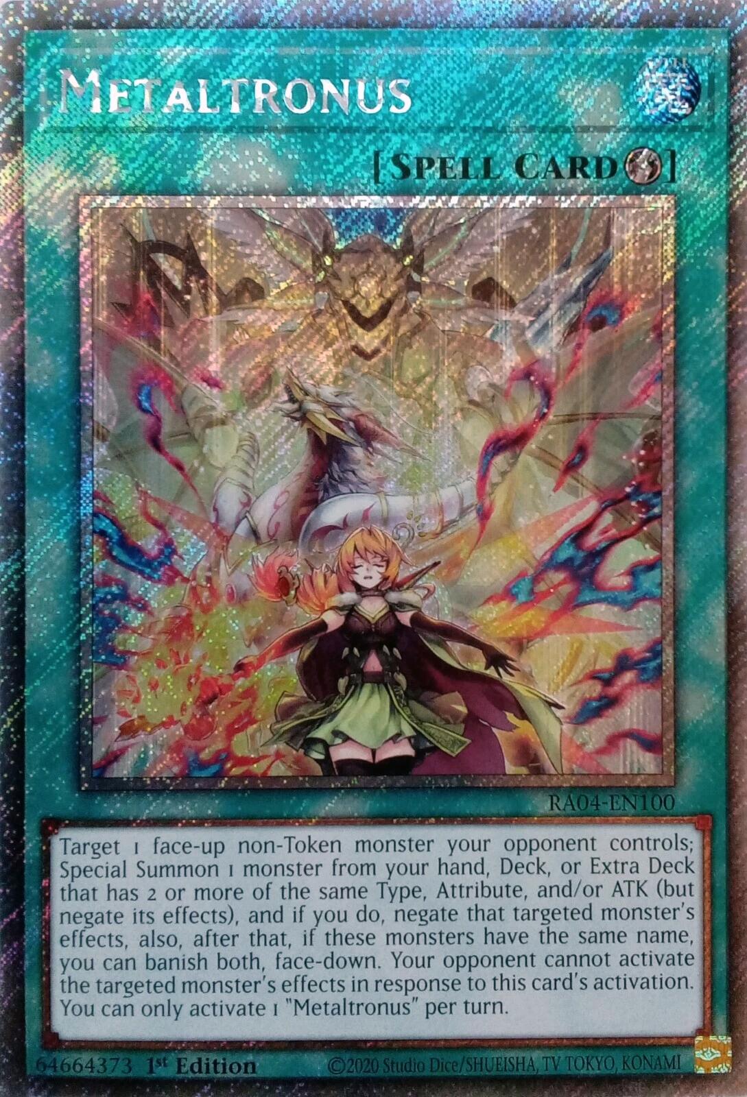 Metaltronus [RA04-EN100] Platinum Secret Rare | Gear Gaming Bentonville