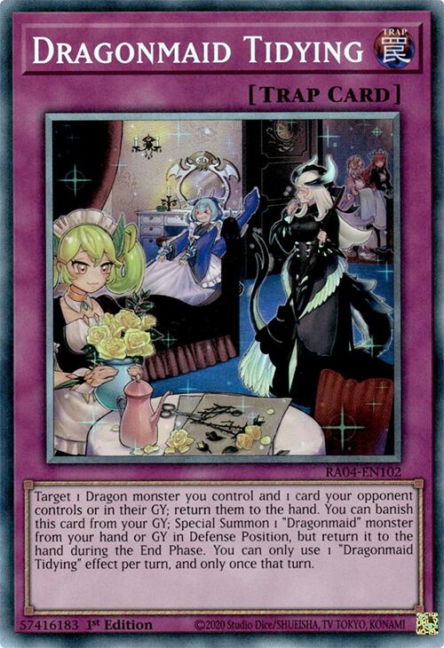 Dragonmaid Tidying [RA04-EN102] Prismatic Collector's Rare | Gear Gaming Bentonville