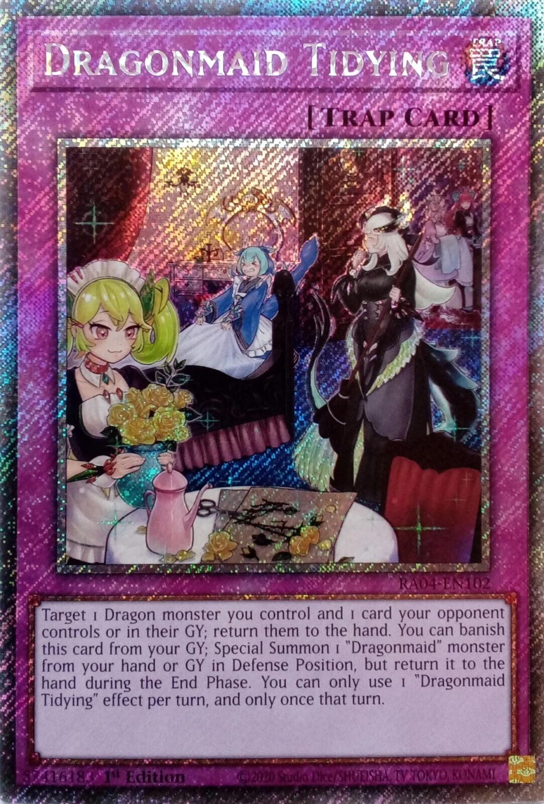 Dragonmaid Tidying [RA04-EN102] Platinum Secret Rare | Gear Gaming Bentonville