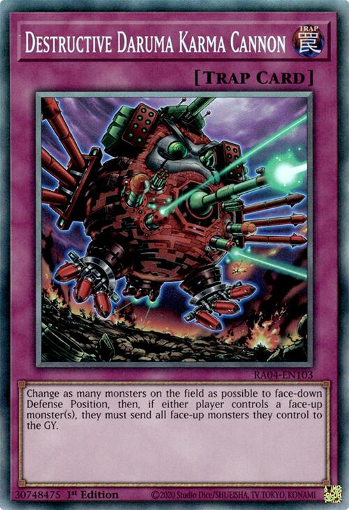 Destructive Daruma Karma Cannon [RA04-EN103] Prismatic Collector's Rare | Gear Gaming Bentonville