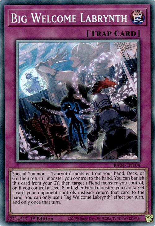 Big Welcome Labrynth [RA04-EN104] Prismatic Collector's Rare | Gear Gaming Bentonville