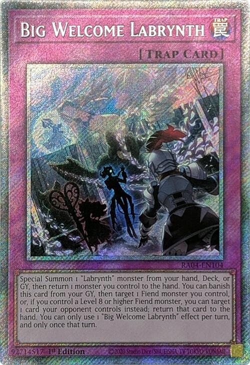 Big Welcome Labrynth [RA04-EN104] Platinum Secret Rare | Gear Gaming Bentonville