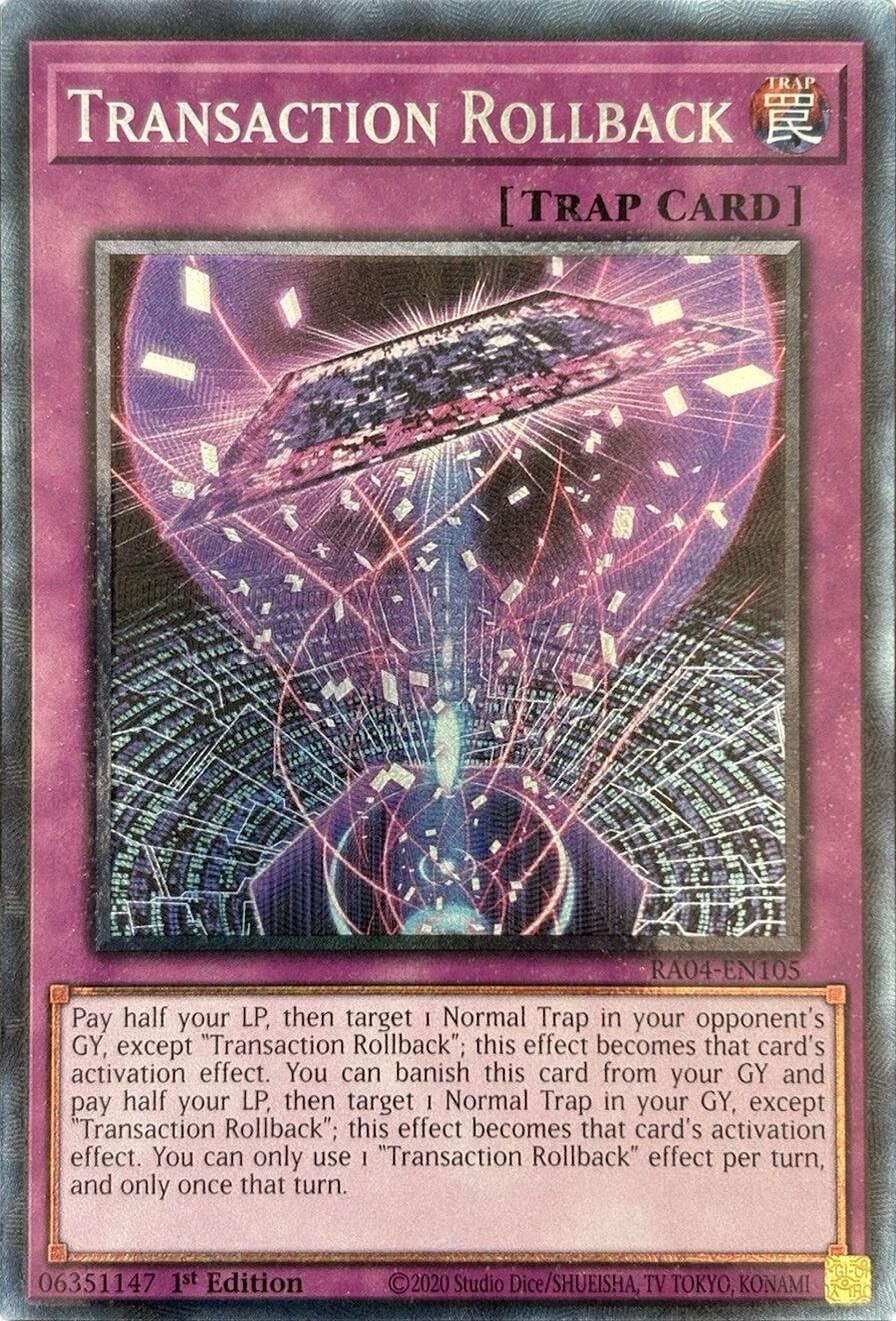 Transaction Rollback [RA04-EN105] Prismatic Collector's Rare | Gear Gaming Bentonville