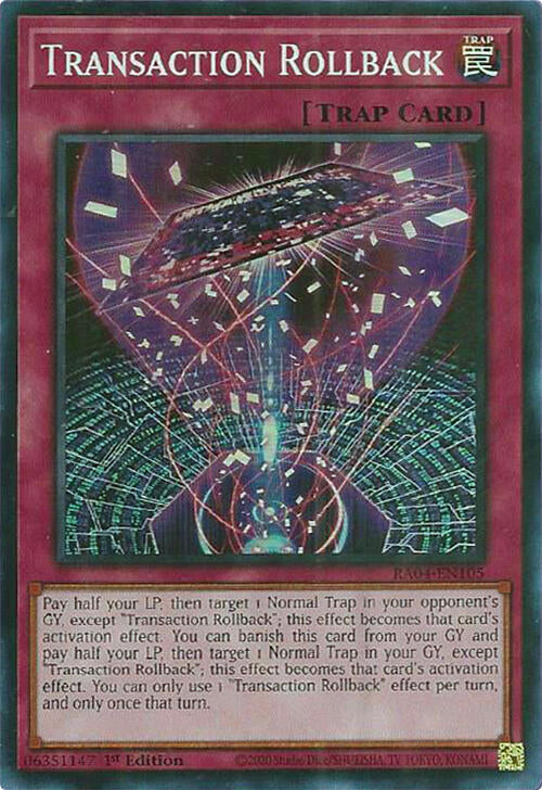 Transaction Rollback [RA04-EN105] Super Rare | Gear Gaming Bentonville
