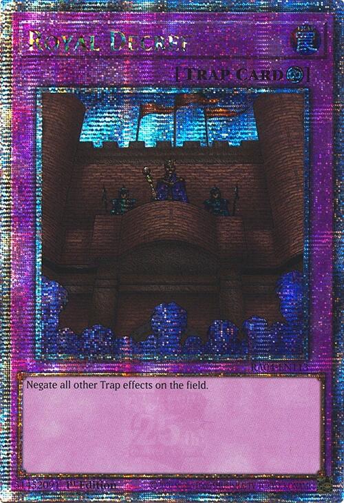 Royal Decree [RA04-EN113] Quarter Century Secret Rare | Gear Gaming Bentonville