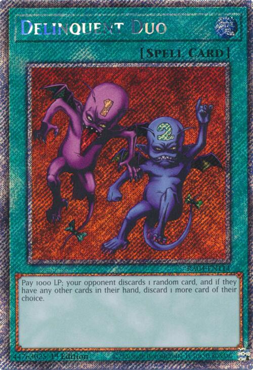 Delinquent Duo [RA04-EN114] Platinum Secret Rare | Gear Gaming Bentonville