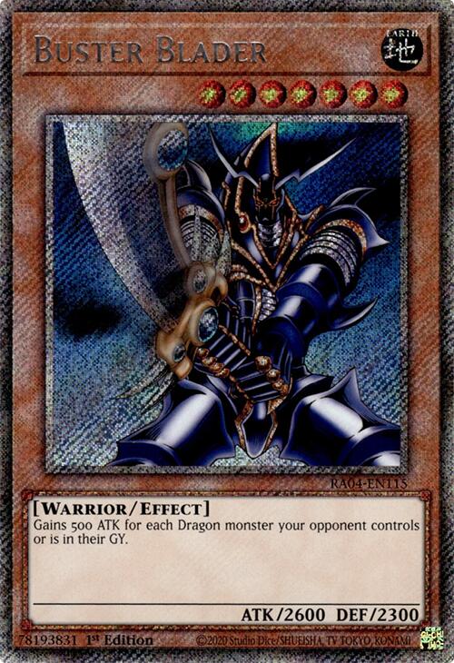 Buster Blader [RA04-EN115] Platinum Secret Rare | Gear Gaming Bentonville