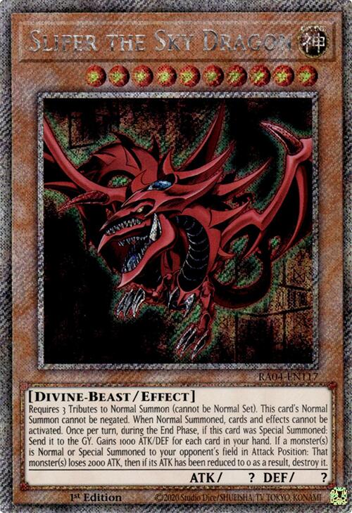 Slifer the Sky Dragon [RA04-EN117] Platinum Secret Rare | Gear Gaming Bentonville