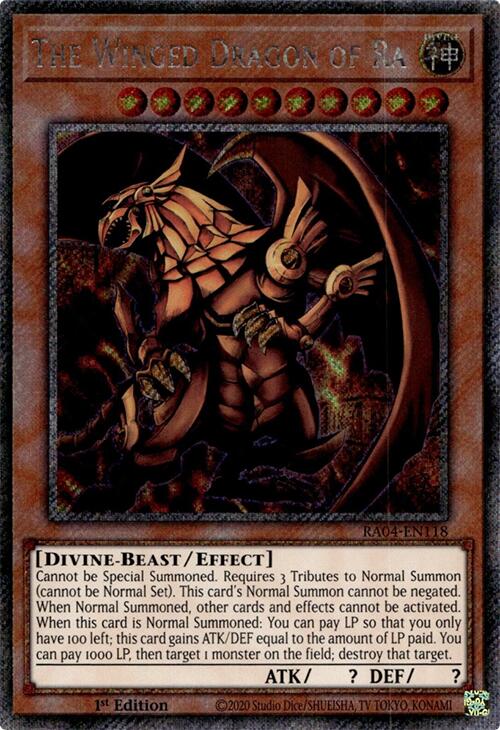 The Winged Dragon of Ra [RA04-EN118] Platinum Secret Rare | Gear Gaming Bentonville