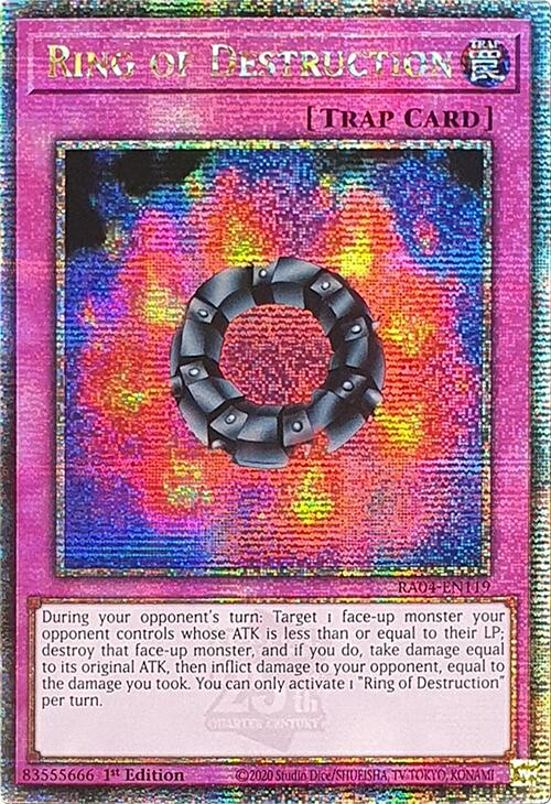 Ring of Destruction [RA04-EN119] Quarter Century Secret Rare | Gear Gaming Bentonville