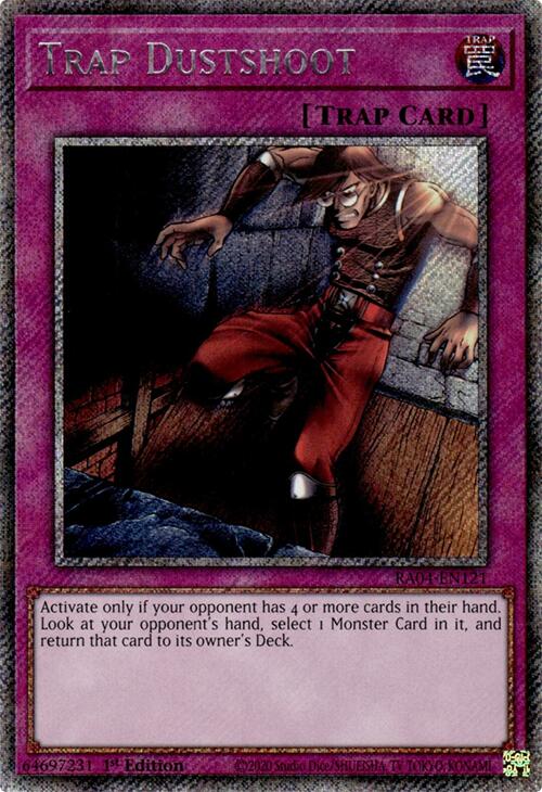Trap Dustshoot [RA04-EN121] Platinum Secret Rare | Gear Gaming Bentonville