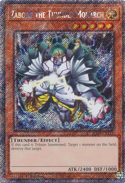 Zaborg the Thunder Monarch [RA04-EN125] Platinum Secret Rare | Gear Gaming Bentonville