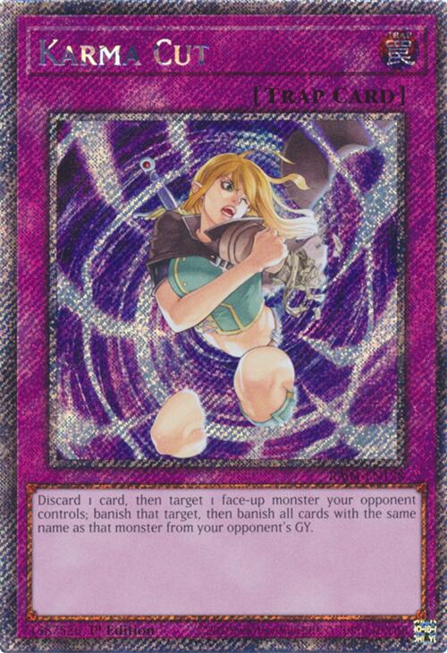 Karma Cut [RA04-EN128] Platinum Secret Rare | Gear Gaming Bentonville