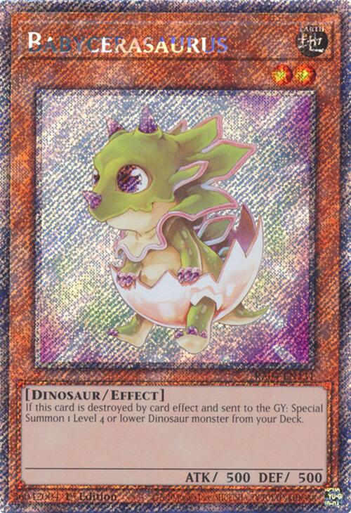 Babycerasaurus [RA04-EN131] Platinum Secret Rare | Gear Gaming Bentonville