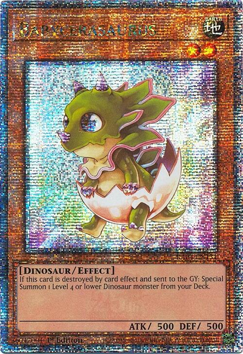 Babycerasaurus [RA04-EN131] Quarter Century Secret Rare | Gear Gaming Bentonville