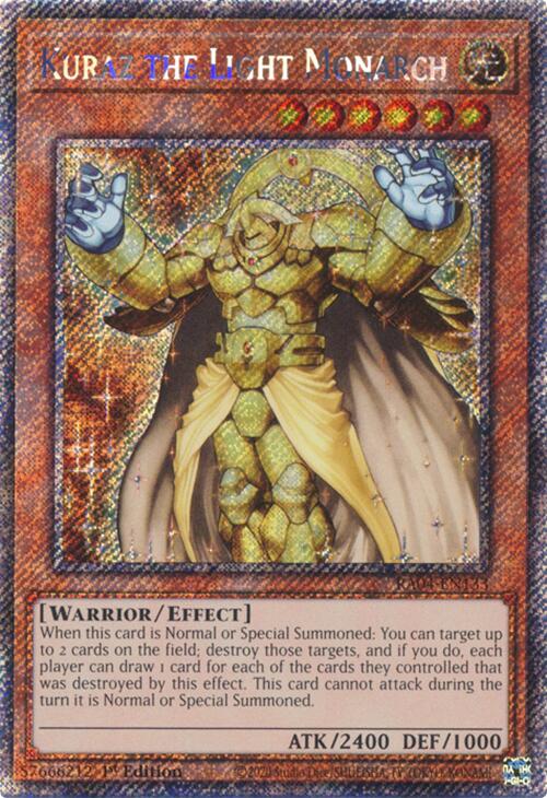 Kuraz the Light Monarch [RA04-EN133] Platinum Secret Rare | Gear Gaming Bentonville