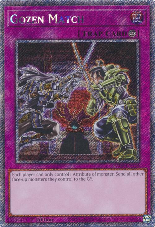 Gozen Match [RA04-EN134] Platinum Secret Rare | Gear Gaming Bentonville