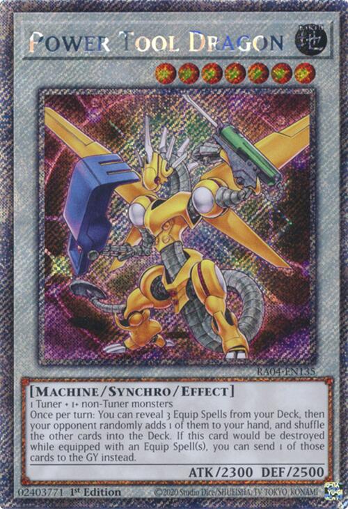 Power Tool Dragon [RA04-EN135] Platinum Secret Rare | Gear Gaming Bentonville